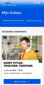 2x Harry Styles Tickets Vrijdag 29 mei. Rear GA staplaatsen., Twee personen, Mei