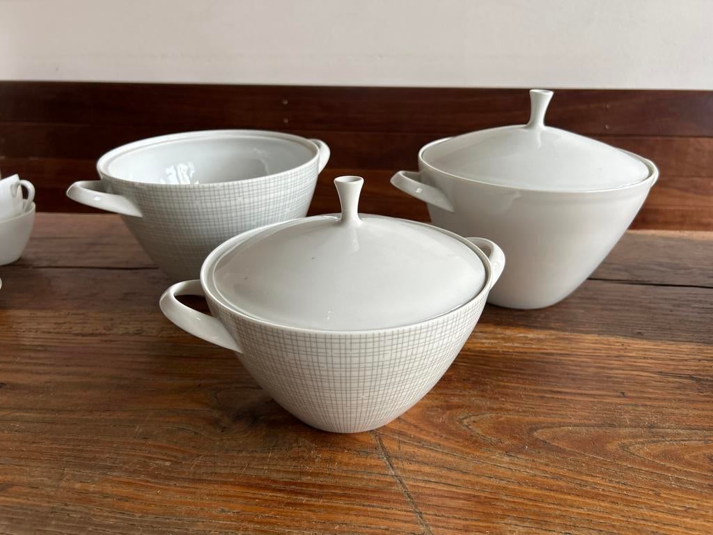 Arzberg Filigran serveerschalen - Set van 3, Verzenden, Effen, Porselein, Schaal of Schalen