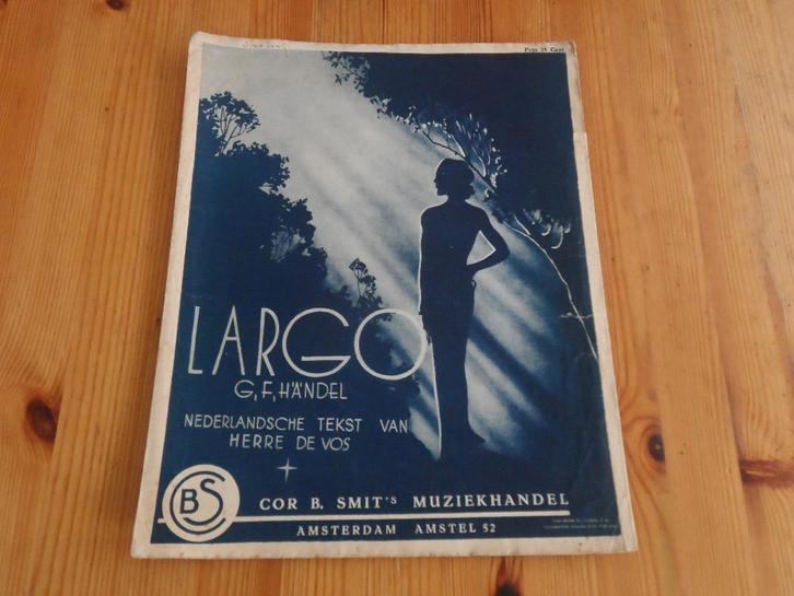 Handel - Largo, Muziek en Instrumenten, Bladmuziek, Gebruikt, Artiest of Componist, Klassiek, Piano, Zang, Ophalen of Verzenden