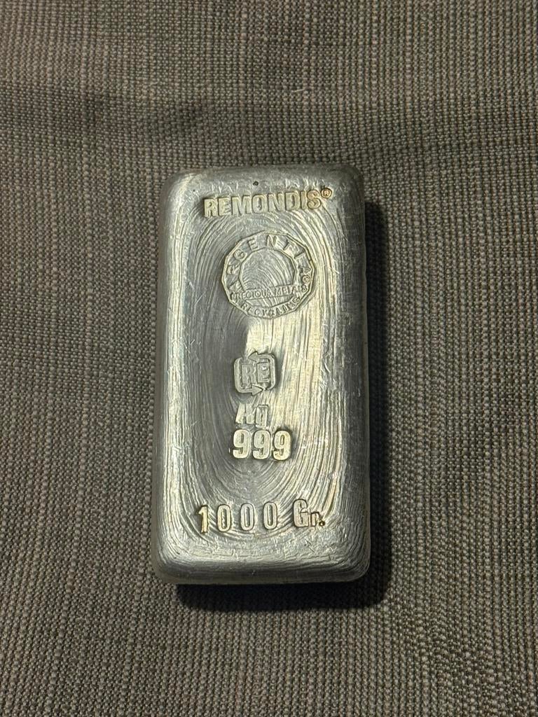 1kg zilverbaar Argentia Remondis LBMA, Postzegels en Munten, Ophalen, Zilver