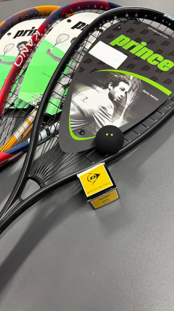 3 x Prince CARBON RACKETS NIEUW!, Sport en Fitness, Squash, Ophalen of Verzenden, Nieuw, Racket, Met hoes