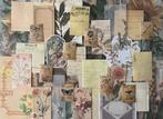 Scrapbooking natuurlijke kleuren papier en stickers, Verzenden, Nieuw, Papier of Karton