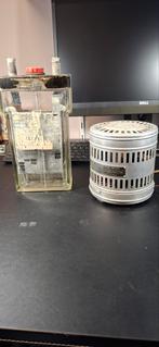 Buizen gelijkrichter en glazen accu., Antiek en Kunst, Ophalen of Verzenden