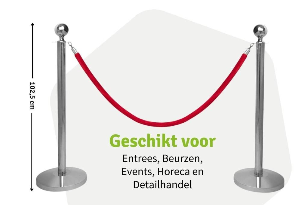 Afzetpaaltjes met rood koord, Ophalen of Verzenden, Nieuw, Feestartikel, Overige