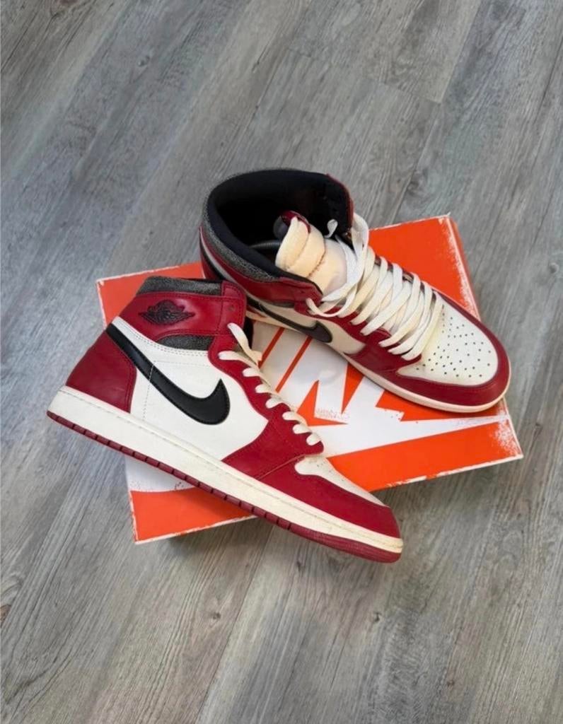 Jordan 1 High Lost and Found, maat 45,5 EU, Kleding | Heren, Schoenen, Ophalen of Verzenden, Gedragen, Overige kleuren, Sneakers of Gympen