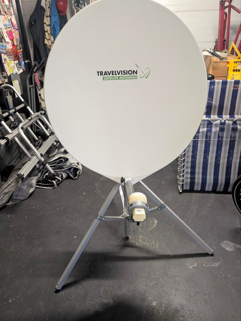 Travelvision R7-80 Volautomatische Schotelantenne, Ophalen, Zo goed als nieuw, (Schotel)antenne, Overige merken