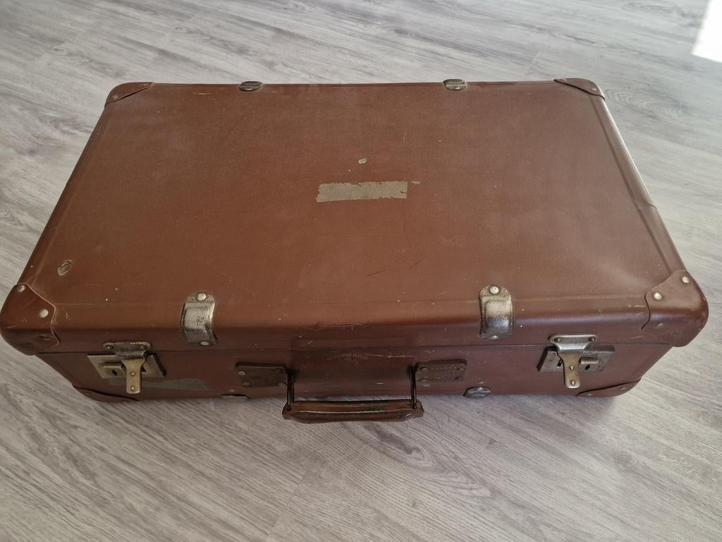 Vintage koffer, Ophalen, Gebruikt, Leer