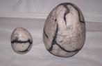 2x prachtige Septarie eieren. 1631gram en 309 gram. Nwst., Ophalen of Verzenden, Mineraal