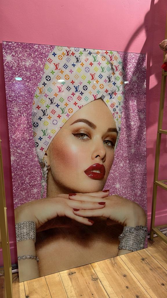 Glasschilderij, Huis en Inrichting, Ophalen, Zo goed als nieuw, Schilderij, Minder dan 50 cm