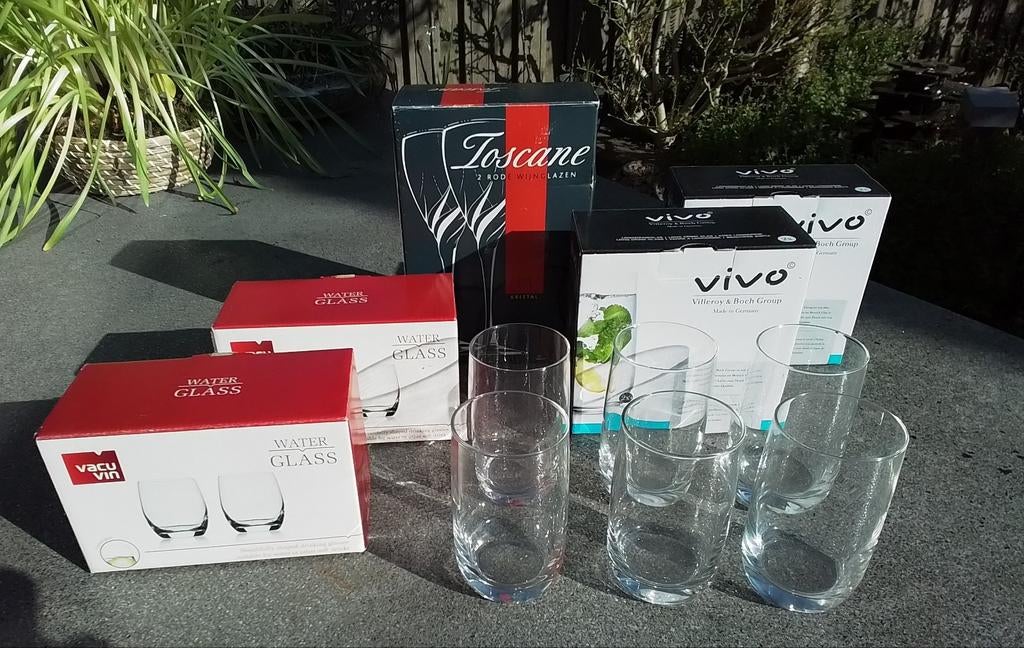 Diverse nieuwe glazen, Verzamelen, Glas en Borrelglaasjes, Ophalen of Verzenden, Nieuw, Overige typen
