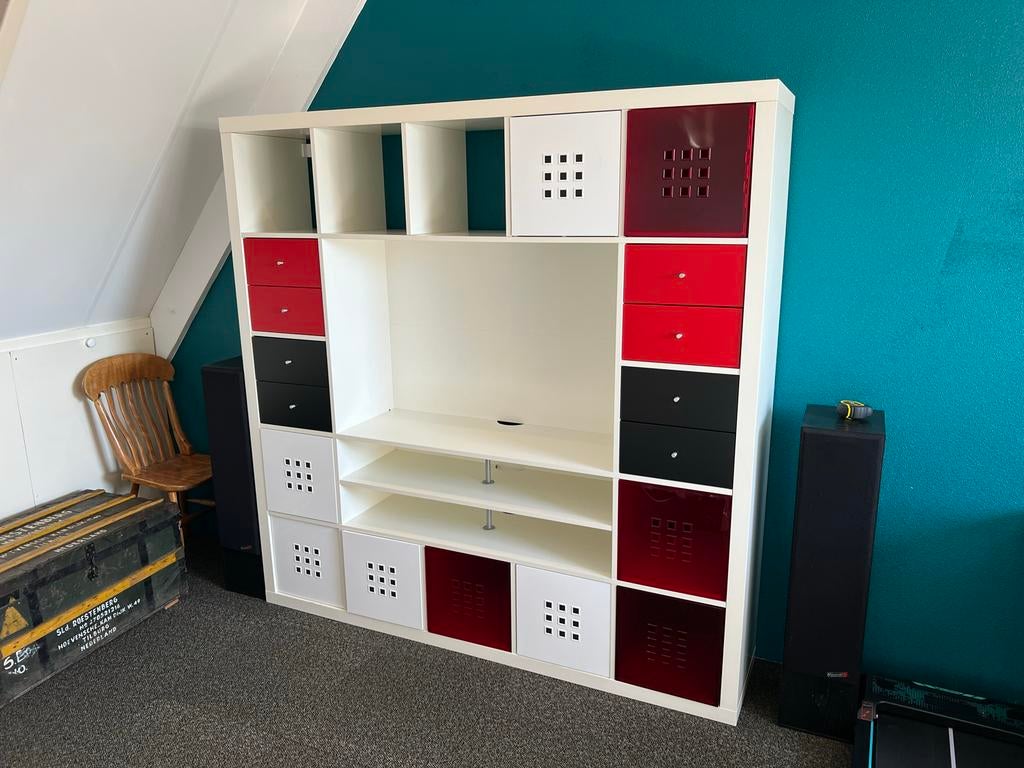 IKEA Expedit TV meubel met 12 vakken en 8 lades, Huis en Inrichting, Kasten | Televisiemeubels, Gebruikt, 150 tot 200 cm, 150 tot 200 cm