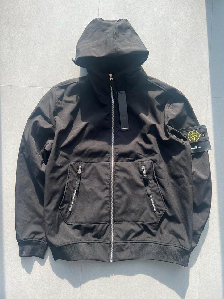 Stone Island Softshell Jas Maat M, Kleding | Heren, Jassen | Zomer, Nieuw, Maat 48/50 (M), Zwart, Ophalen of Verzenden