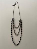 Schitterend vintage halssierraad van Wings jaren 80, Met strass, Zwart, Ophalen of Verzenden, Zo goed als nieuw