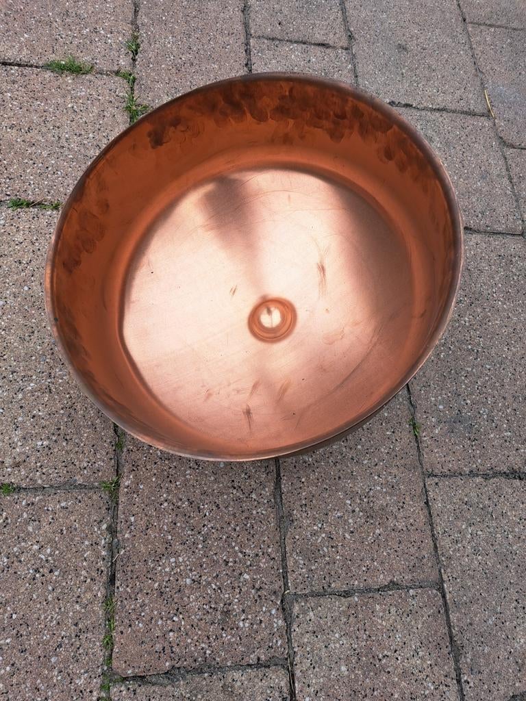 Koperen schaal 38 cm, Antiek en Kunst, Ophalen of Verzenden