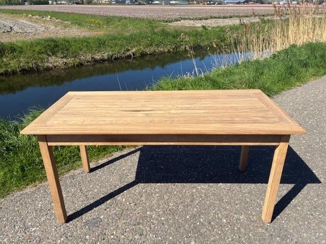 Zware kwaliteit teakhouten tuintafel Gloster als NIEUW, Ophalen, Zo goed als nieuw, Rechthoekig, Teakhout