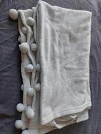 Norlander fleece plaid / woondeken pompoms 160x130, Ophalen of Verzenden, Zo goed als nieuw