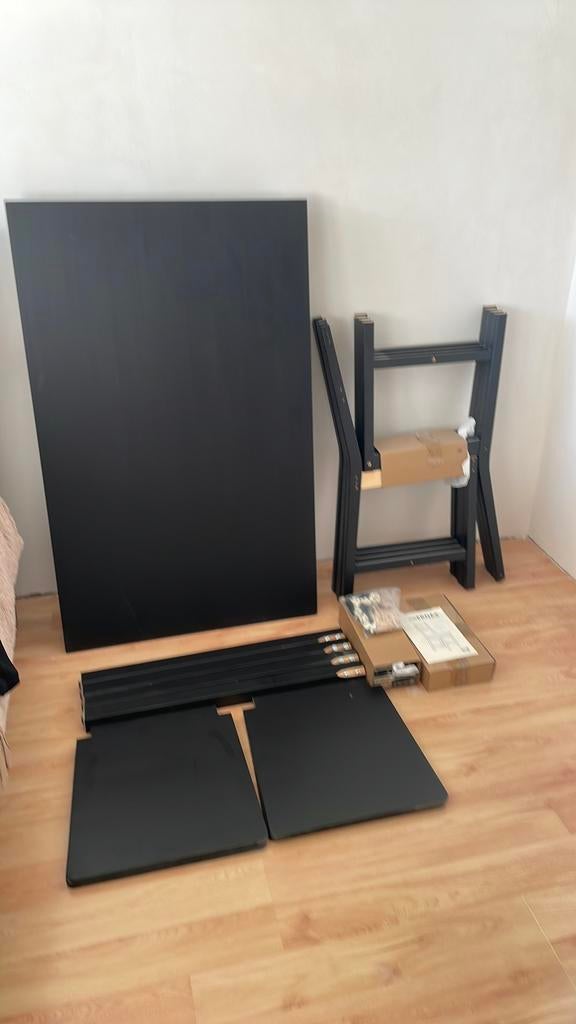 Tafel plus 4 stoelen, Ophalen, Nieuw, Rechthoekig, 100 tot 150 cm