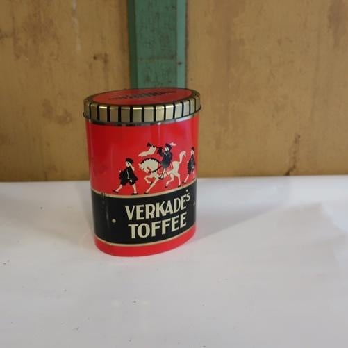 Blik Verkade's toffee ovaal origineel metaal 15 cm hoog, Verzamelen, Ophalen of Verzenden, Gebruikt, Overige, Verkade