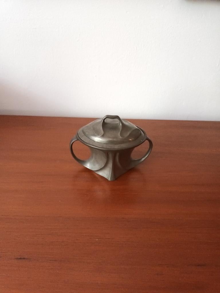 Tinnen pot/ ArtDeco/ArtNouveau/Jugendstil....., Antiek en Kunst, Antiek | Tin, Ophalen of Verzenden
