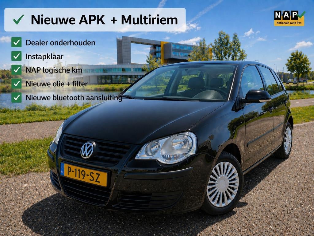 Volkswagen Polo 1.4 –Nieuwe APK+Multiriem –Instapklaar, Auto's, Zwart, 4 cilinders, Zwart, Handgeschakeld