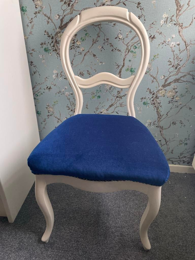 Klassieke gestoffeerde stoel, Ophalen, Blauw, Nieuw, Klasiek