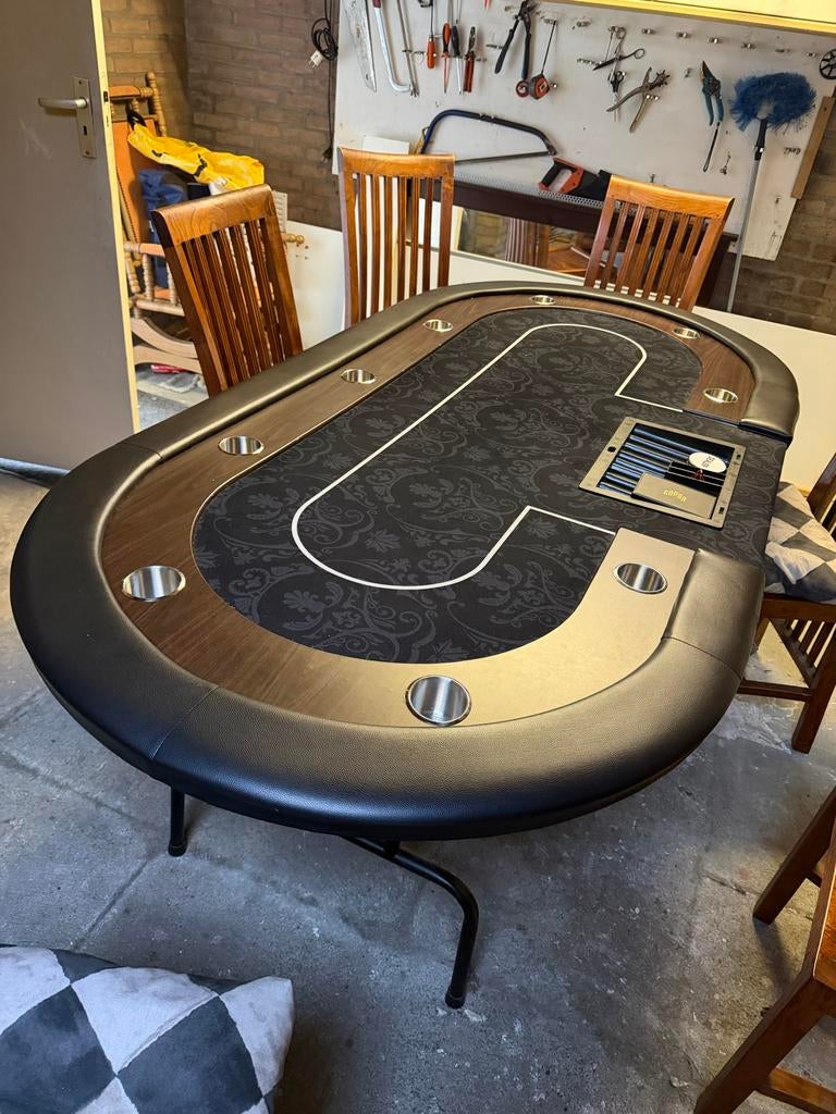 Pokertafel - Uitstekende staat, toernooi & cashgame, Vijf spelers of meer, Ophalen, Zo goed als nieuw