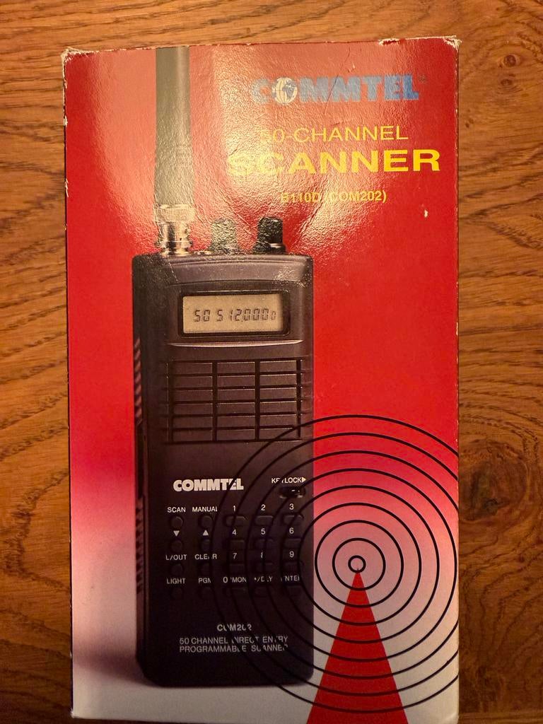 Commtel 50 kanaals computer handscanner incl luchtvaart band, Ophalen of Verzenden, Gebruikt, 30 tot 200 kanalen