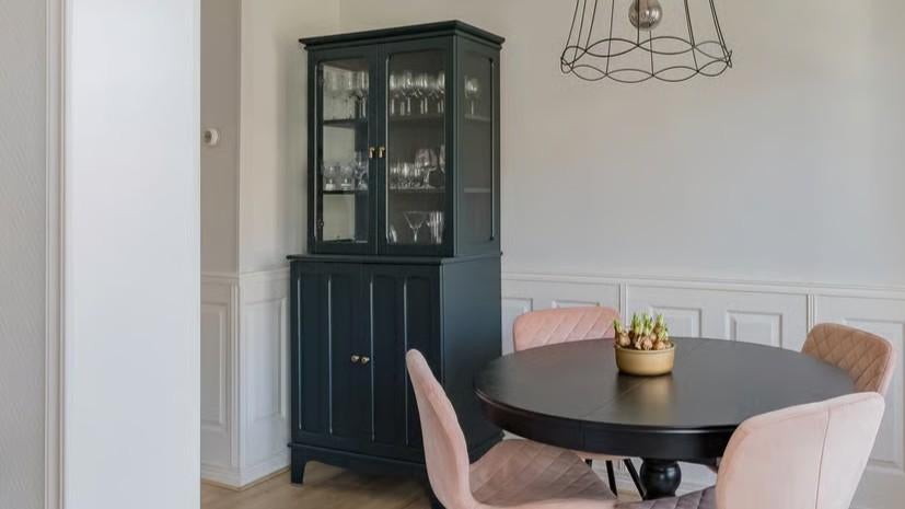 Groene vitrinekast IKEA Lommarp, Ophalen, Overige materialen, Met deur(en), 200 cm of meer