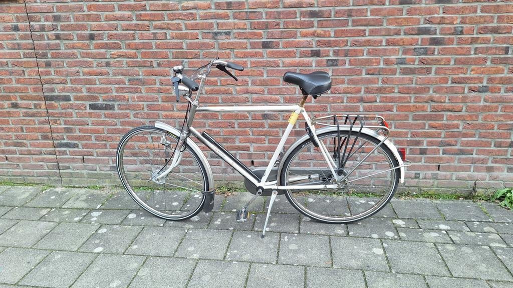 Nette Herenfiets met slot, Fietsen en Brommers, Fietsen | Heren | Herenfietsen, Gebruikt, Versnellingen, 57 tot 61 cm, Trommelrem