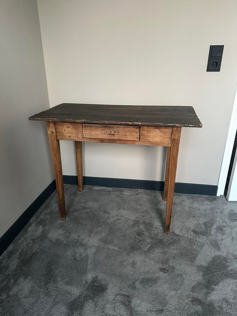 Tafeltje landelijk, Huis en Inrichting, Tafels | Sidetables, Ophalen, 50 tot 100 cm, Rond, Zo goed als nieuw