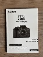 Handleiding Canon EOS 750D (W) - Nederlands, Ophalen of Verzenden, Gelezen