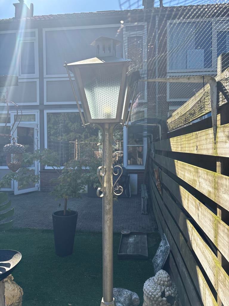 RVS Tuinlantaarn - Klassieke Buitenverlichting, Ophalen, Gebruikt, Staande lamp, Netvoeding