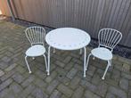 Gietijzeren kinder bistro setje - Wit, Overige materialen, Gebruikt, Tuinset, Eettafel