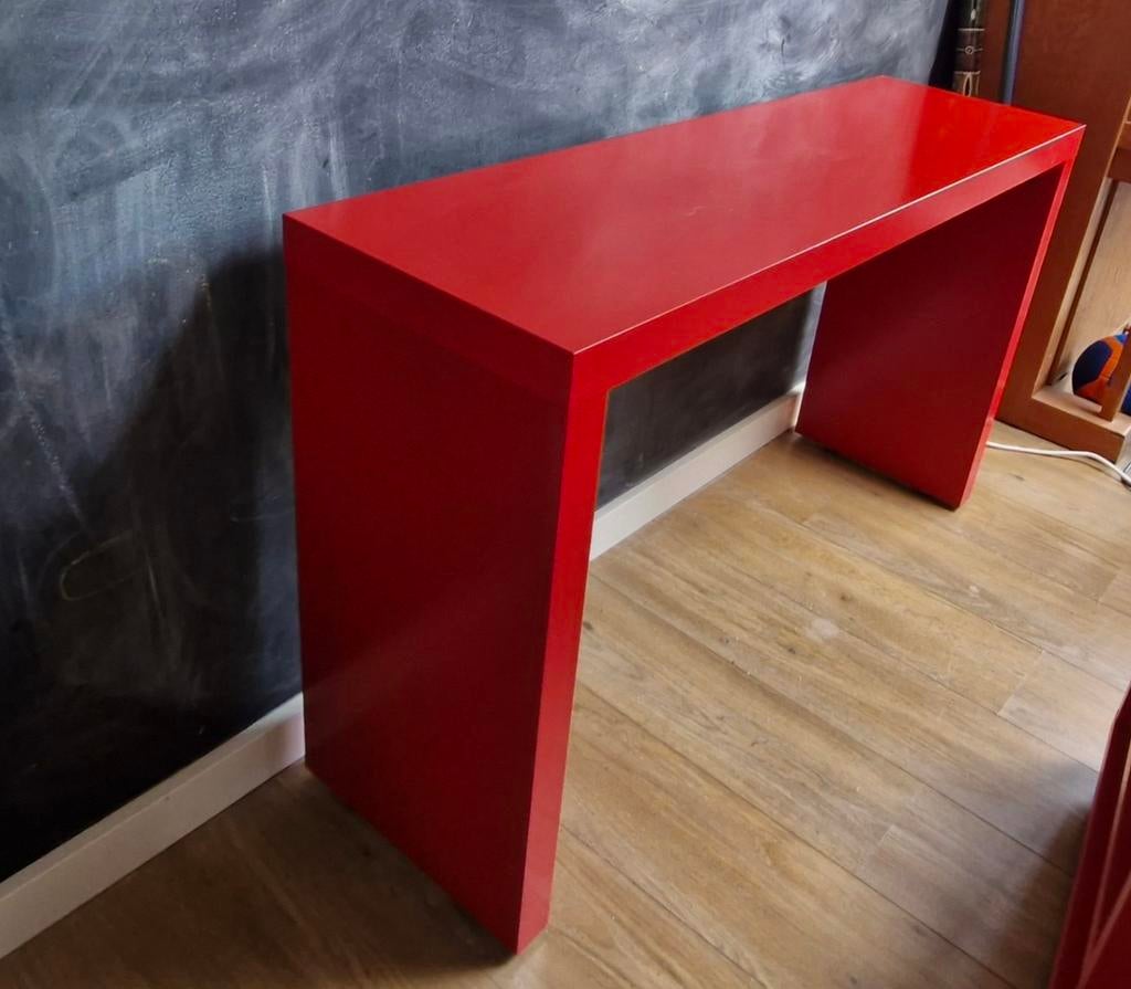 kea bureau en kastje, Ophalen, Zo goed als nieuw, IKEA, Rood