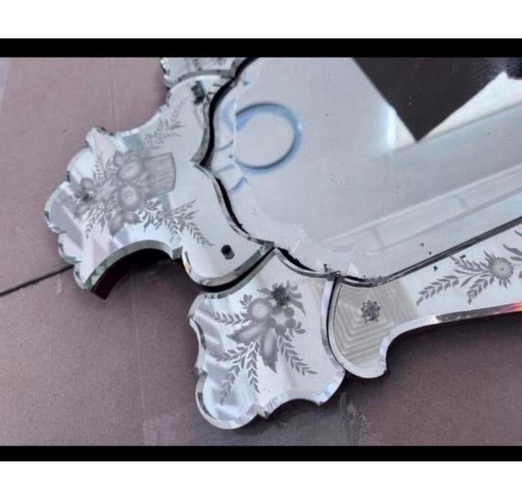 Antieke Venetiaanse spiegel antiek Venetian 1900 early 20th, Ophalen of Verzenden, Overige vormen