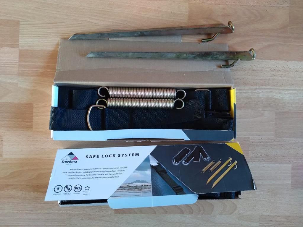 2x Dorema Safe Lock Stormbandset (2 stuks), Caravans en Kamperen, Kampeeraccessoires, Zo goed als nieuw, Ophalen of Verzenden