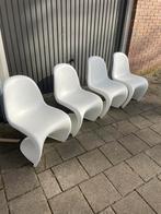 Set van 4 originele Panton Chairs – Verner Panton Design, Ophalen of Verzenden, Zo goed als nieuw, Wit, Twee