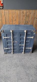 Stoere opbergkast in zeecontainerstijl - 90x43,5x80 cm, Ophalen, Gebruikt