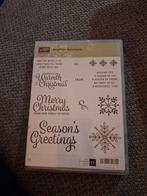 Stampin' Up! Snowflake Sentiments stempels en dies, Ophalen of Verzenden, Clearstamp