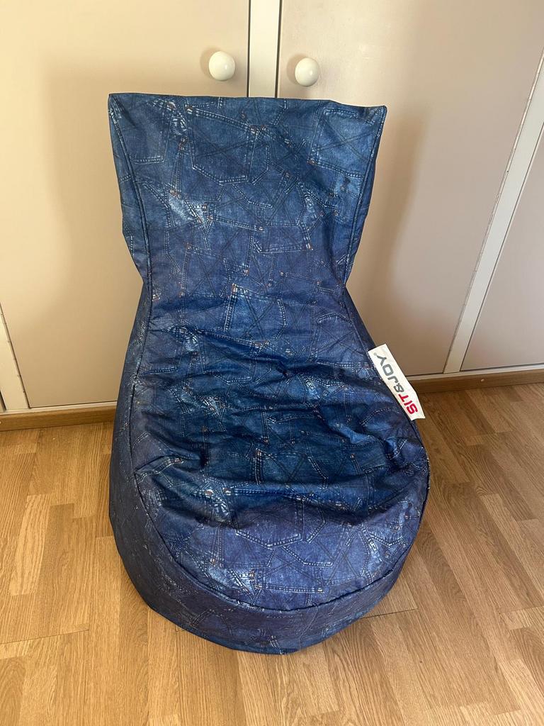 Sit and joy zitzak spijkerstof, Ophalen, Zo goed als nieuw