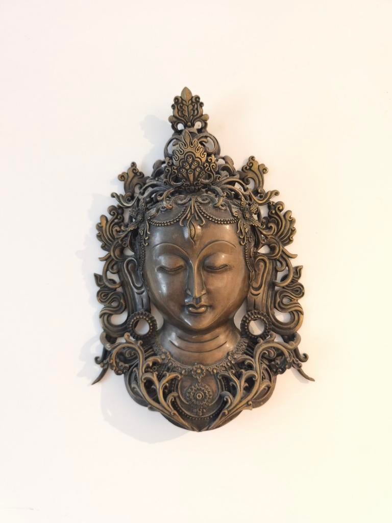 Brons Groene Tara wanddecoratie, Antiek en Kunst, Ophalen of Verzenden