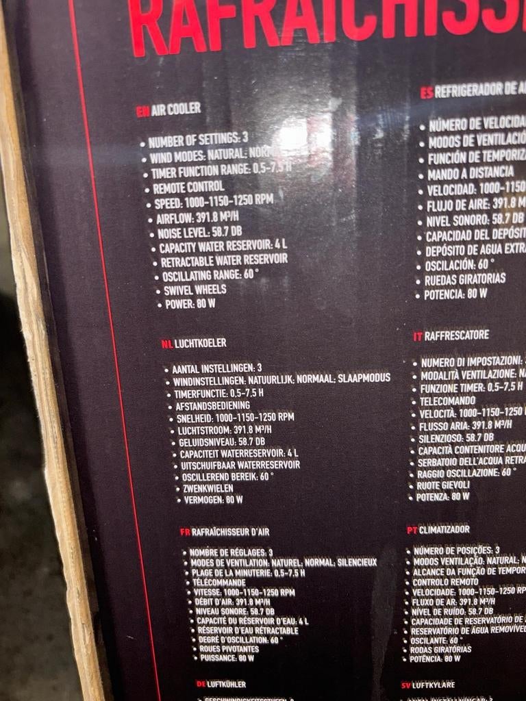 Luchtkoeler te koop (zonder doos), Witgoed en Apparatuur, Ventilatoren, Ophalen, Gebruikt, Torenventilator