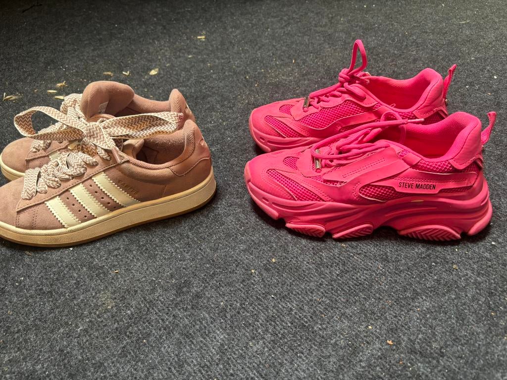 Adidas campus en Steve Madden damesschoenen, Ophalen, Zo goed als nieuw, Roze, Sneakers of Gympen