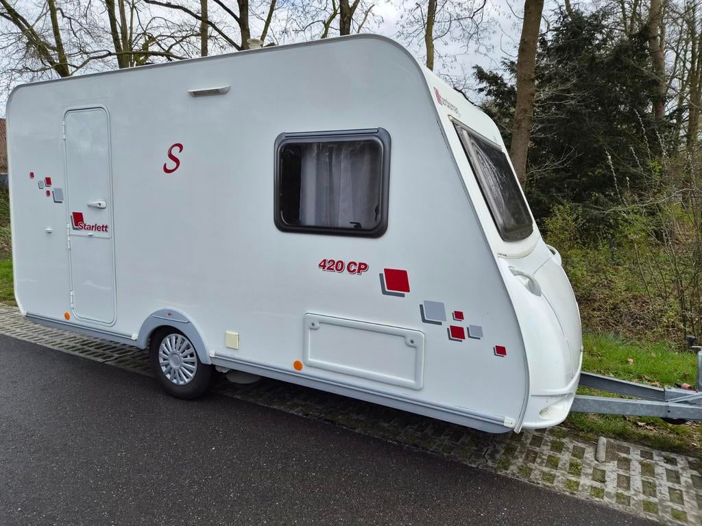 Caravan Sterckeman 420cp v.a. Mover .Voortent. Bovag 2026, Caravans en Kamperen, Caravans, Particulier, tot en met 4, 750 - 1000 kg