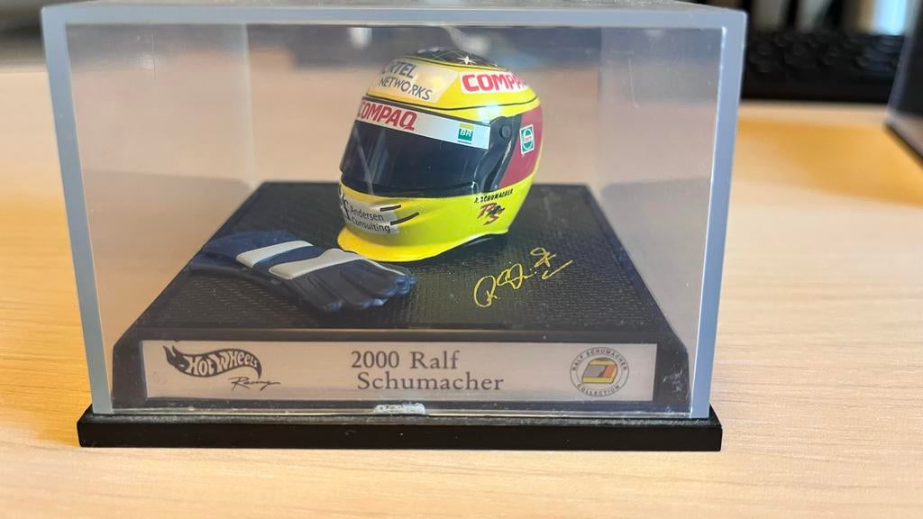 Miniatuur helm F1 coureur Ralf Schumacher 2000, Ophalen of Verzenden, Zo goed als nieuw, Formule 1