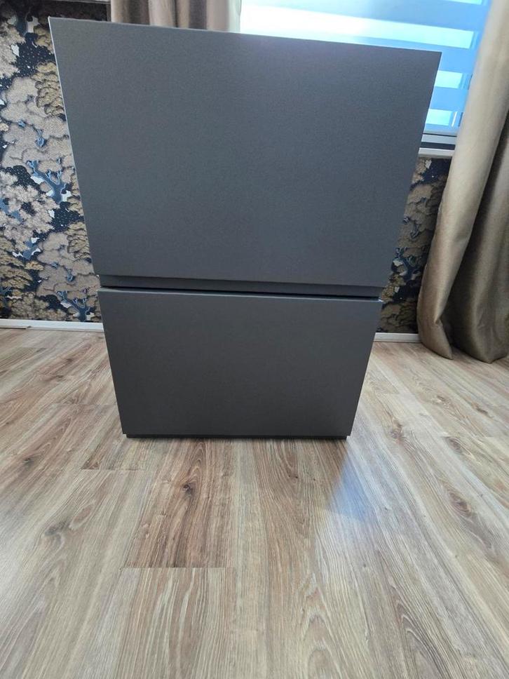 IKEA kast met klepdeuren (METOD systeem) – zwart/grijs – zo, Huis en Inrichting, Keuken | Keukenelementen, Gebruikt, 100 tot 150 cm