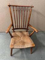 Vintage Deense dedignstoel in Hans J. Wegner stijl, Ophalen, Studio Larilo, Bruin, Vintage