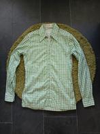 Vintage jaren 70 wit en groene print blouse / vest met rits, Maat 38/40 (M), Verzenden, Zo goed als nieuw, Vintage