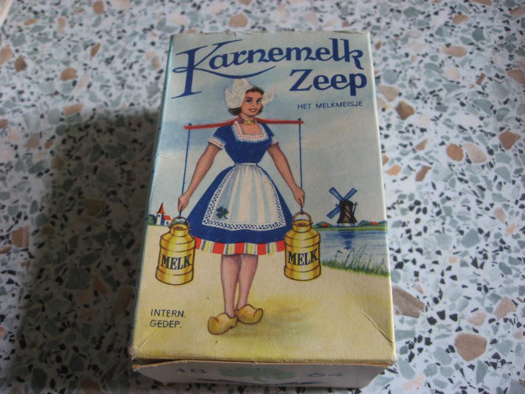 Karnemelk zeep leeg doosje 1864, Ophalen of Verzenden, Gebruikt, Verpakking