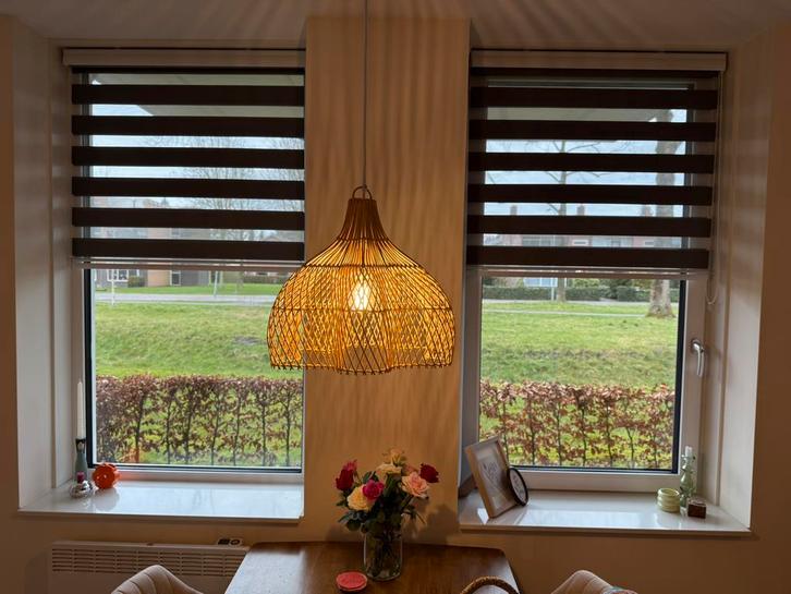 Duo rolgordijnen, Huis en Inrichting, Stoffering | Gordijnen en Lamellen, Zo goed als nieuw, 200 cm of meer, 50 tot 100 cm, Grijs